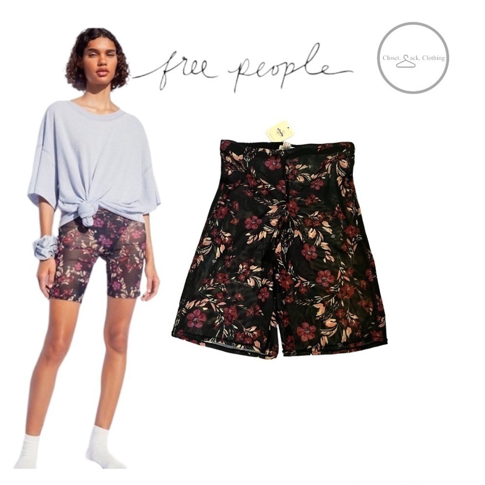 INTIMATELY Free People Allie Mesh Biker Short Size Small